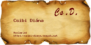 Csibi Diána névjegykártya